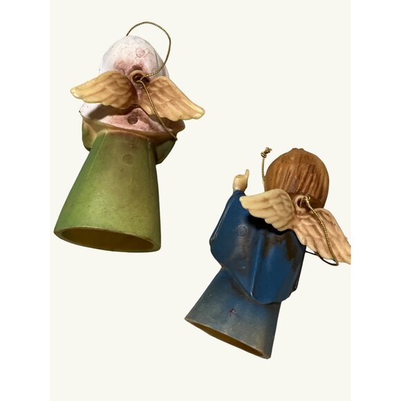 Vintage Angel Ornaments With Birds and Flowers Set Of 2 - Picture 2 of 11